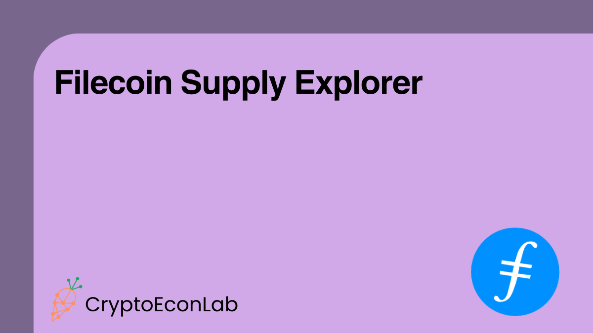 Filecoin Supply Explorer